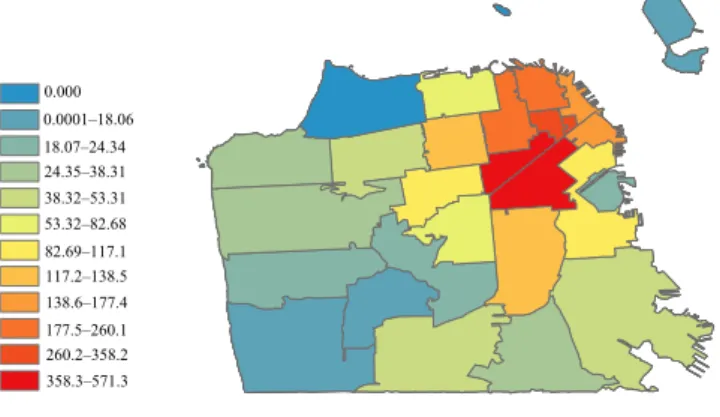 FIGURE 6  Variation of Z-Score for incremental spatial auto-
