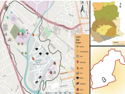 Figure S1.  Location map of Agbogbloshie processing site.