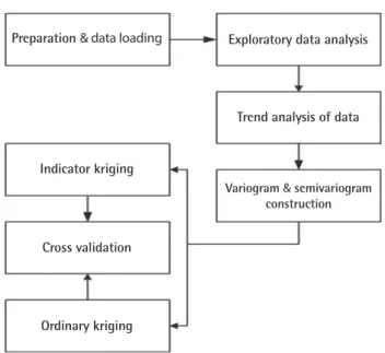 Figure S2.  Steps involved in statistical and geostatistical data analysis.
