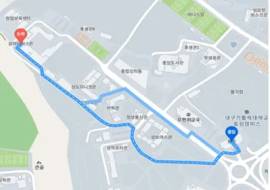 Figure 15. Route selection of the existing system (Daum Kakao) 