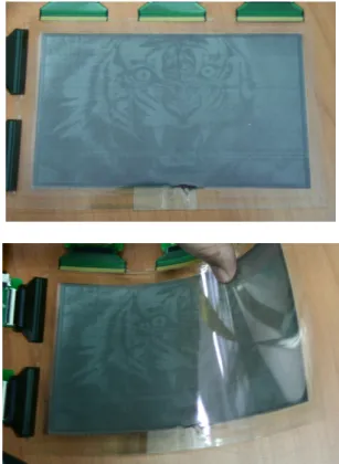 Fig. 4. The demonstrated image of 7” WVGA  flexible electronic paper display 