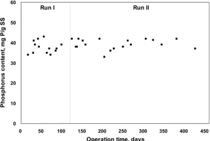 Fig.  6.  The  variations  of  the  phosphorus  content  of  sludge  in  the  aeration  reactor.
