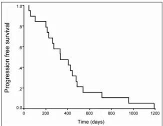 Table 3. Toxic effects during induction IP chemotherapy according to the NCI grade of toxicityFigure1