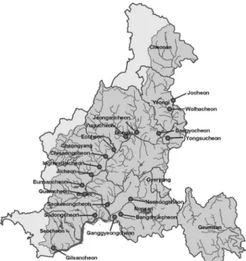 Fig.  1.  Drainage  map  of  Guem  River  basin.