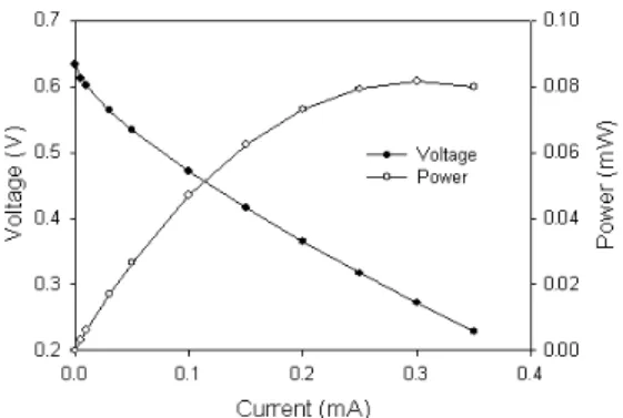 Fig.  2.    Polarization  curve  in  a  MFC  used  in  this  study.
