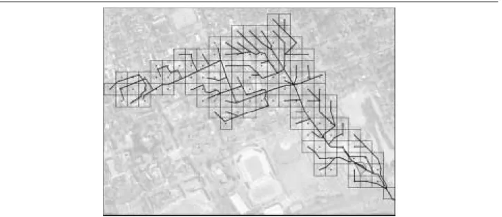 Table 2. Parameter used for the calibration of the modelFig. 2. Layout of study area and spatial distribution of sewer.
