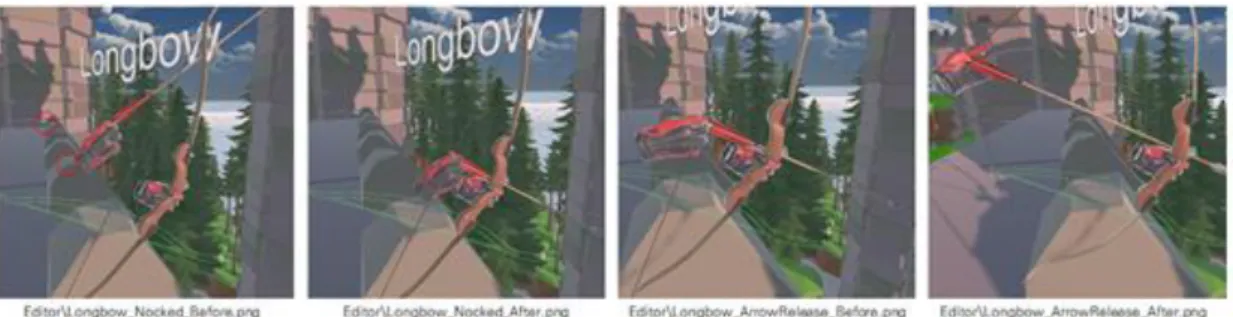 Figure 4. Bow pull and feather trigger action 