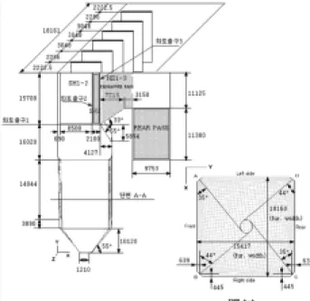 Fig. 2. Grid generation and burner array.