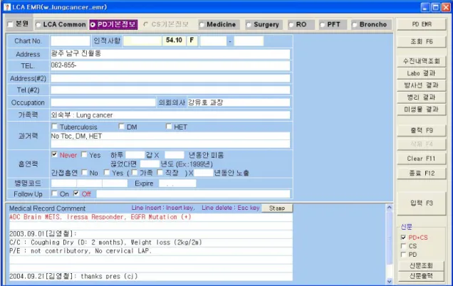 Figure  3.   Common  information  page.  Every  doctor  involved  in  the  clinic  can  read  and  write  on  this  page