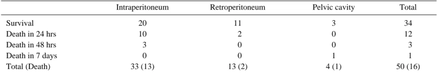 Table 5. The comparison of the prognosis according to CE* site on CT � scan 