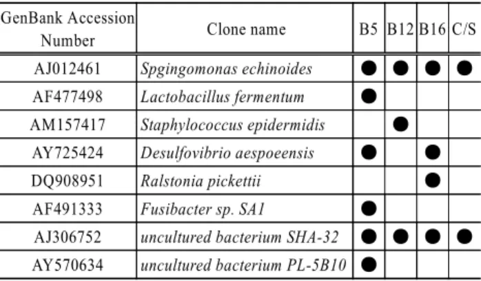 Table 4. Frequency of microorganism observance throughout  various monitoring wells of sampling point(Similarity