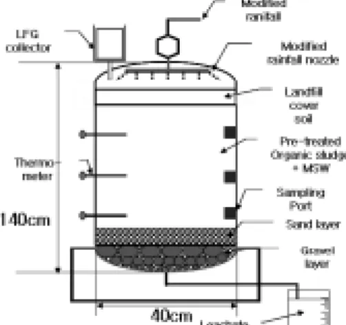 Fig. 1. Schematics of lysimeter used in this research.