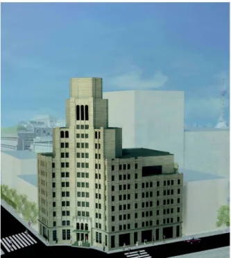 Figure 5. Light construction principles proposed by  students for the addition atop the building (Author: Yipeng  Feng)