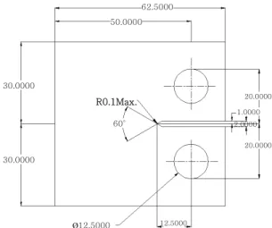 Fig. 2  Dimension of FCGR specimen