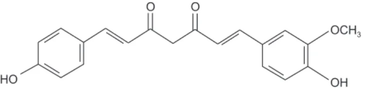 Fig. 1.   Chemical structure of demethoxycurcumin.