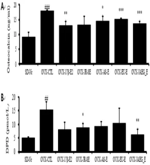 Fig.  6.  Clinical  changes  of  17β-estradiol  (E2)  of  OVX  rats  after  15  weeks treatment