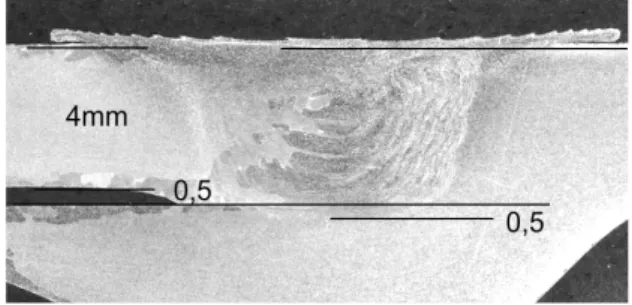 Fig. 10  Weld section of FSW specimen