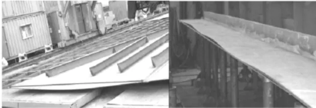 Fig. 1  Welding deformation of ship block