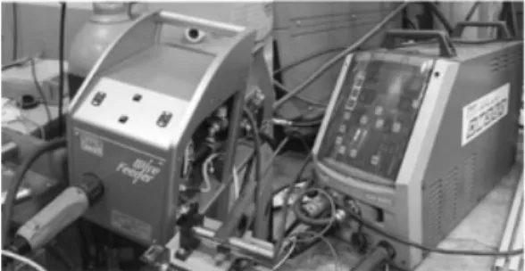 Fig. 1  Wire feeder and CO 2  welding machine