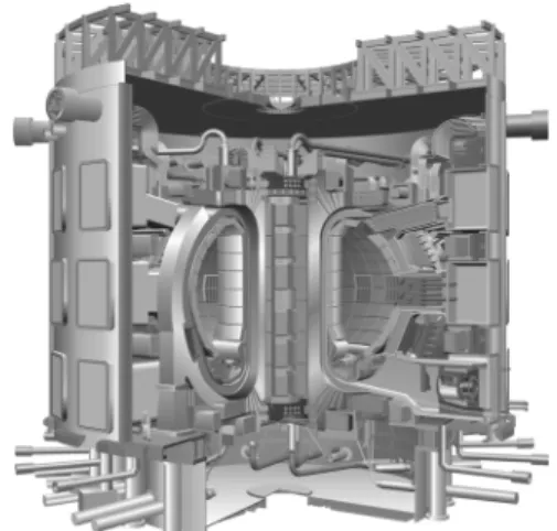 Fig. 1  Schematics of the ITER main device  Connecting pipe Channel structure RH Connector Cover plate RH connection