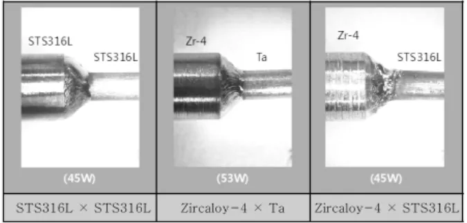 Fig.  12  Macro  cross-sections  of  Zr-4  end  cap  welded specimens(×40)