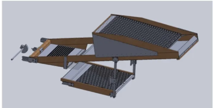 Figure 7. Sectional view of the threshing, separating and cleaning,  tailings rethreshing, and clean-grain conveying parts.
