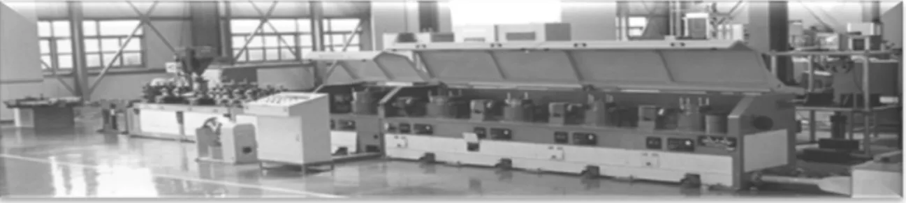 Fig. 7  Pilot line for the production of metal cored welding wire