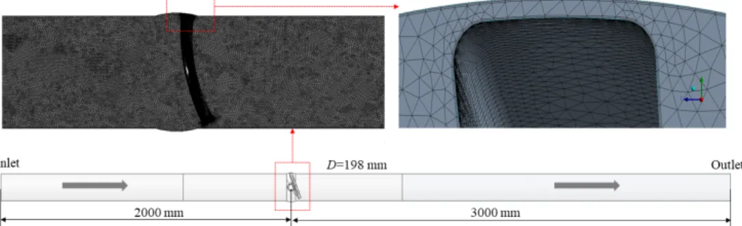 Fig. 3. Computational simulation model for fluid analysis