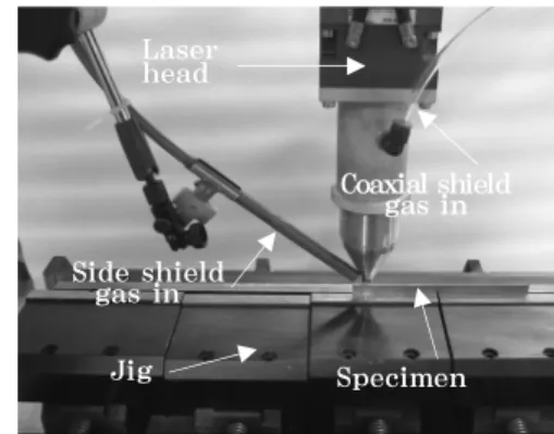Fig. 1  Experimental setup for edge welding