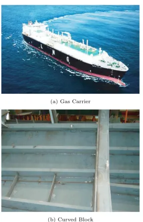 Fig. 1. LNGC and Curved Block