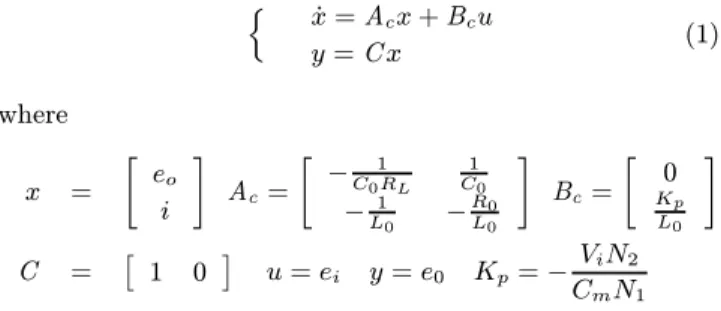 Fig. 3. Equivalent disturbances due to load variations (pa- (pa-rameter variations) and model matching system with state feedback