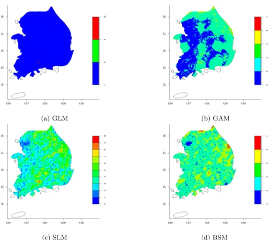 Figure 3.4 The 95 % confidence interval map