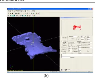 Fig. 11 Scan path and rendered image of the part in two  different layers 