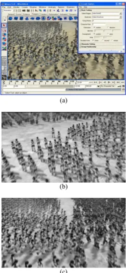 Fig. 5 Original motion (a) vs. interpolated motion (b):  Right thigh joint angle values(Rx, Ry, Rz) and key  frames(1, 12, 16, 28, 31, 34, 42, 50, 53, 66, 70) were 