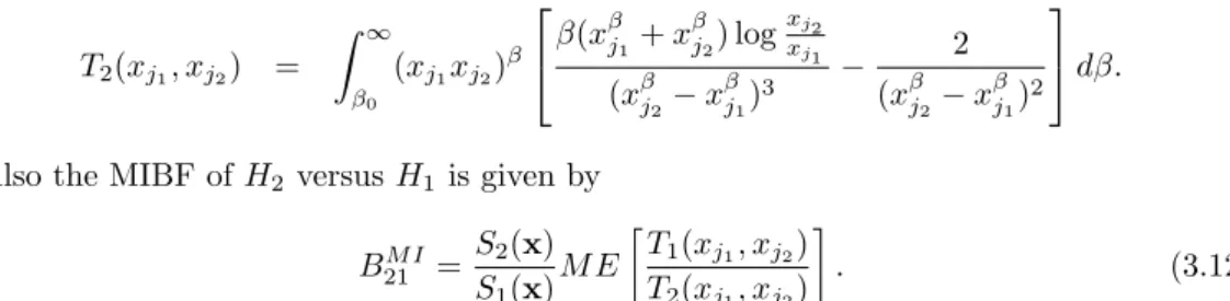Table 4.1 shows the results of the averages and the standard deviations in parentheses of posterior probabilities