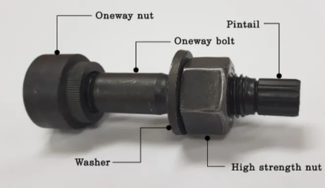 Fig. 2. Oneway bolt and nut detail