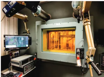 Fig. 2. The LVR-15 nuclear research reactor, Research Centre Rez (CVR). Fig. 3. The SUSEN infrastructure project–hot chamber at the CVR.