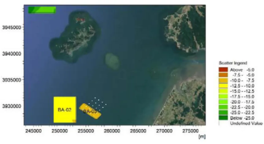 Fig. 1.  Location of bathymetry data. 