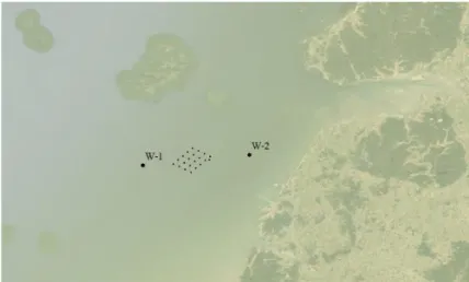 Fig. 3.  Location of current and water level measurement stations used. 