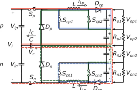 Fig. 3. Current paths during switching intervals. 