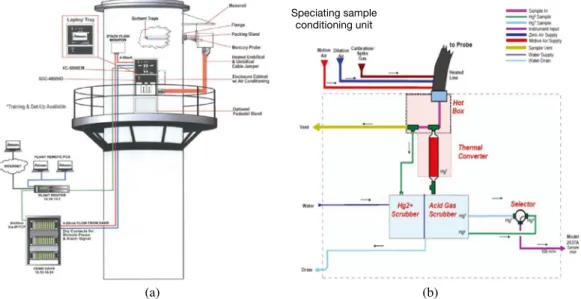 Fig. 4. (a) Configuration on CEM, (b) The principle of analysis for mercury species.