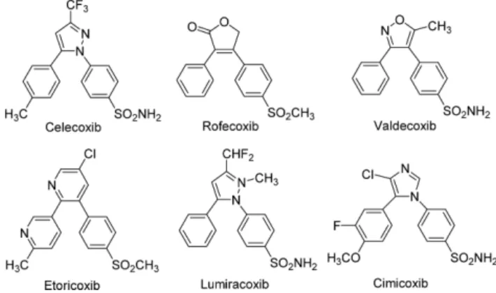 Fig. 1 − Structures of known COX-2 inhibitors.