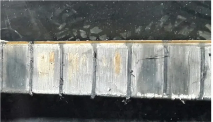 Fig 2.    Efflorescence near the winding slot withdrawal part. 