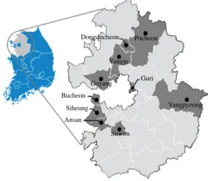 Fig. 1. The location of sampling sites.