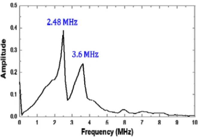 Fig. 4. Frequency spectrum of partial discharge signal obtained by HFCT.