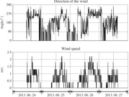 Fig. 2. Wind rose on the spot.