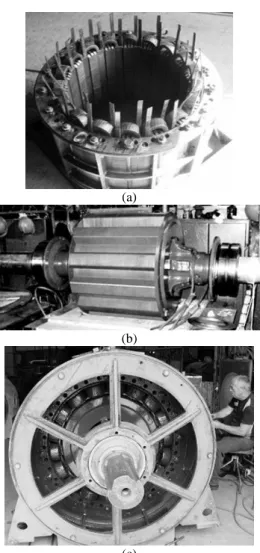 Fig.  2. Switched  Reluctance  Motor ID-1250-1000: a-stator  package  with  winding  of  a  coil  type;  b-rotor;   c-assembled motor 