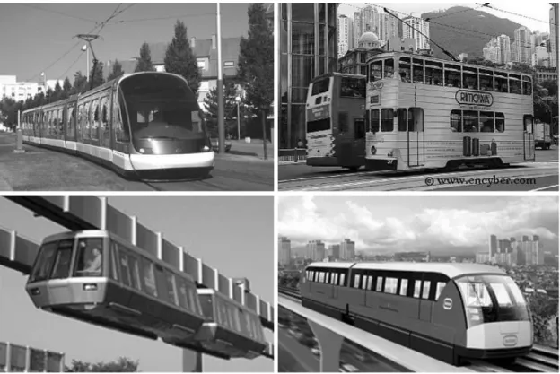 Fig. 7. Various type of inner city trams.
