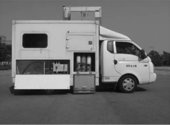 Fig. 2. Test vehicle equipped with PEMS.