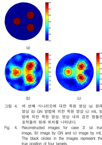 Fig. 3. Reconstructed  images  for  case  2:  (a)  true 